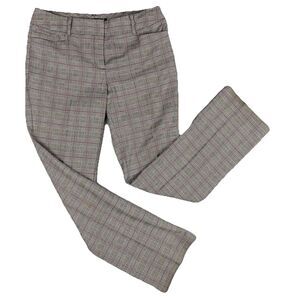 7th Avenue Design‎ Studio Black Red White Plaid Straight Trousers Pants Women 10